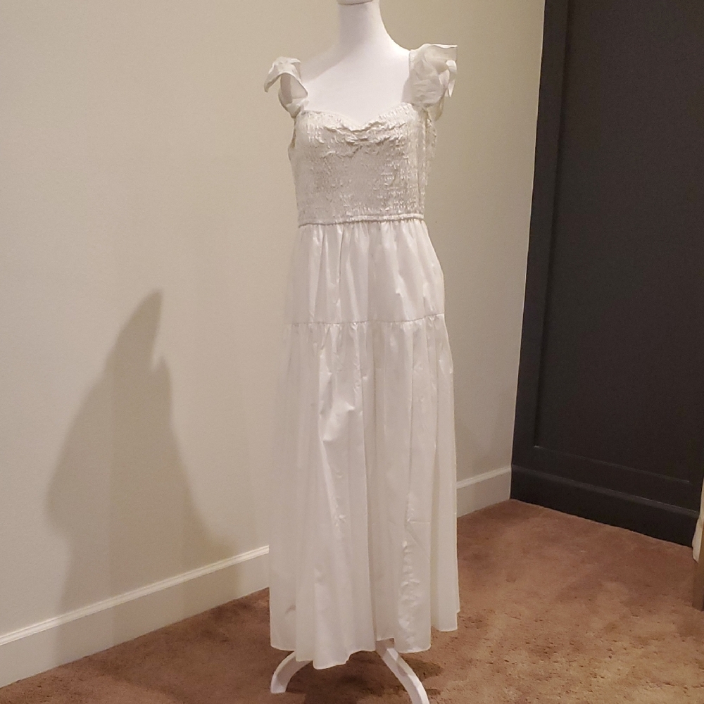 Abercrombie & Fitch White Maxi Dress